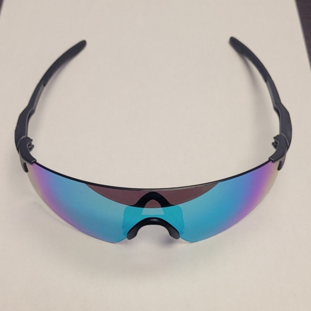 Oakley EVZero Blades Sunglasses, Sapphire Prizm Lense, Steel Frame